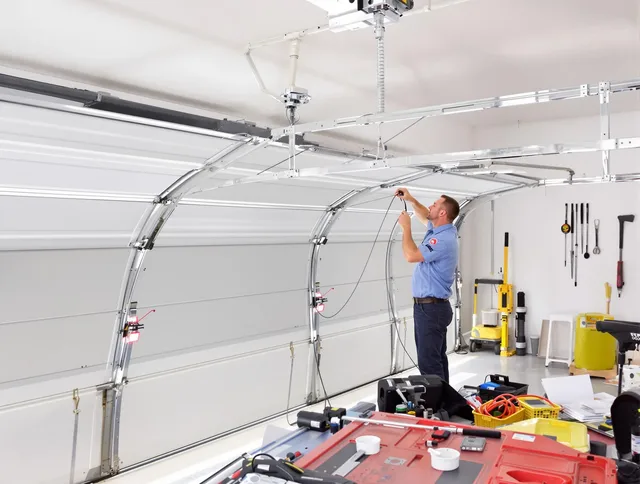 Garage door cable repair service by Sunrise Garage Door Repair in Sunrise