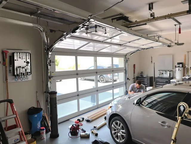 Garage door noise reduction service by Sunrise Garage Door Repair in Sunrise