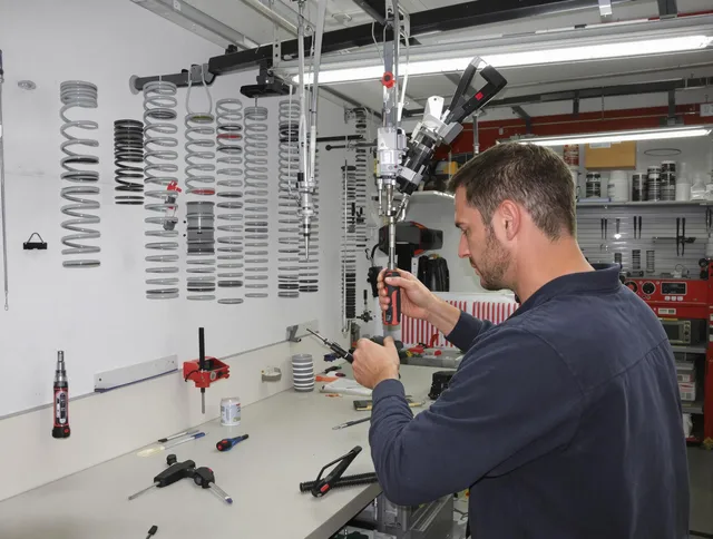 Sunrise Garage Door Repair safety certified technician performing precision spring replacement in Sunrise